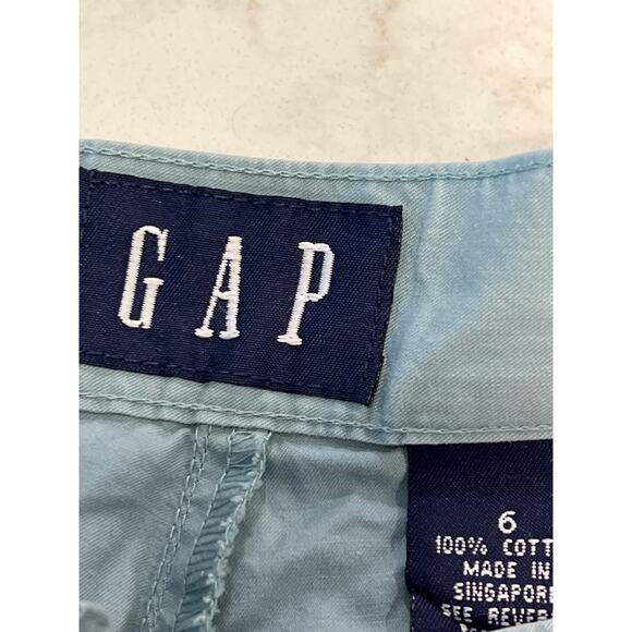 Gap Women’s Cotton High Waisted Twill Wide Leg Pants Size 6‎ Blue Work Office - Picture 4 of 4